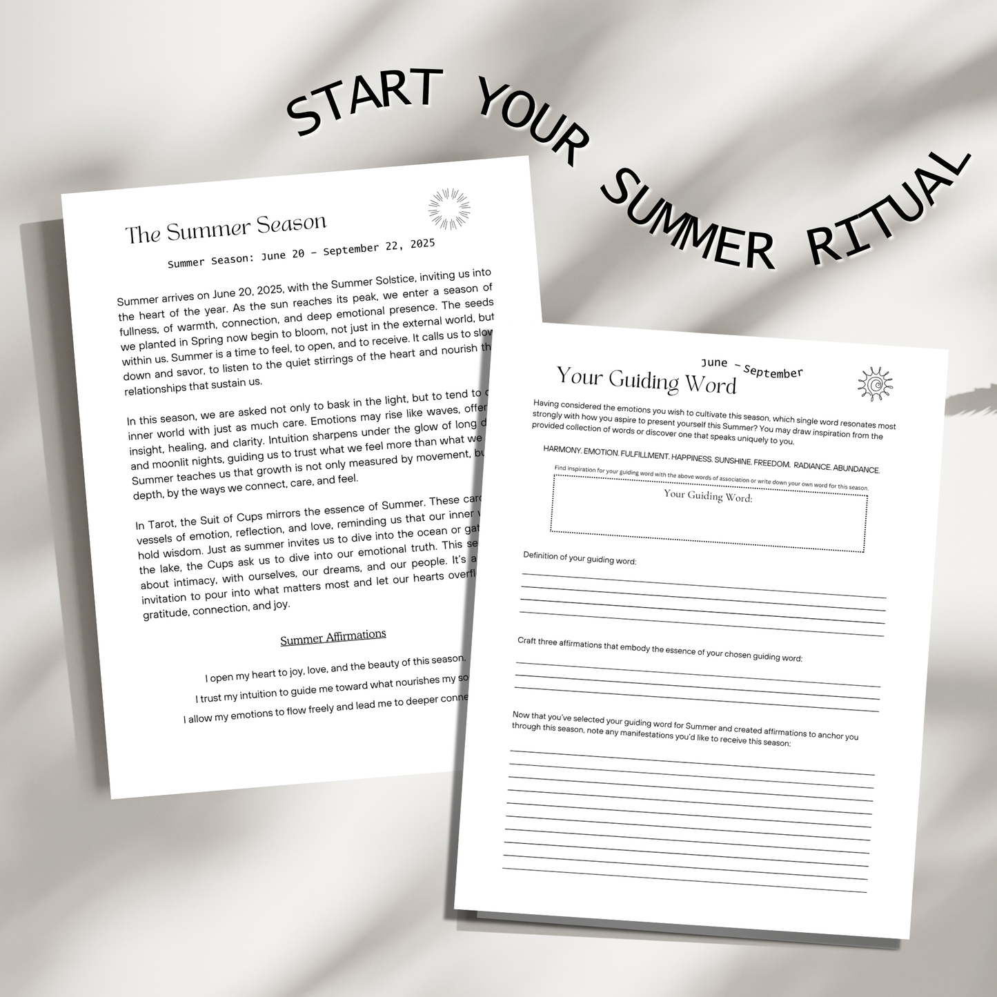 The Seasons Journal, Summer Edition DIGITAL